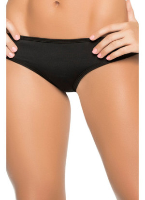Tanga noir froncé sur les fesses - MAL3025BLK